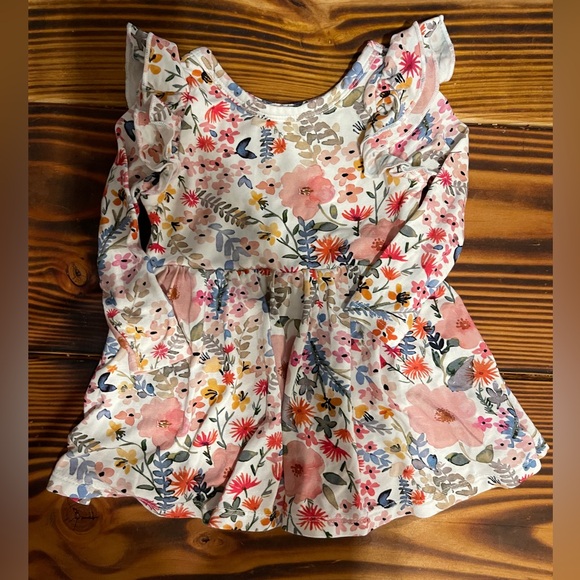 Little sleepies mauve meadow twirl bodysuit dress - Picture 1 of 1